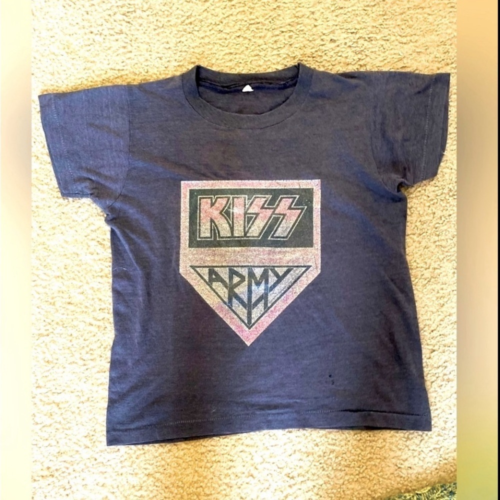 70s KISS ARMY Decal T shirt Baby T